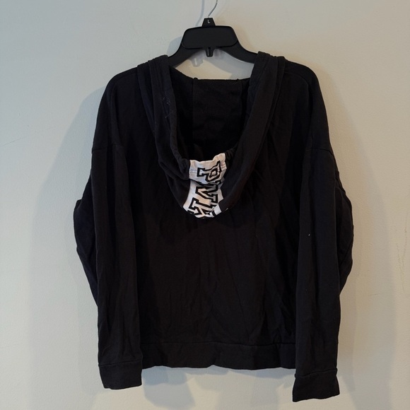 PINK VS black hooded sweatshirt Sz S - Picture 4 of 5